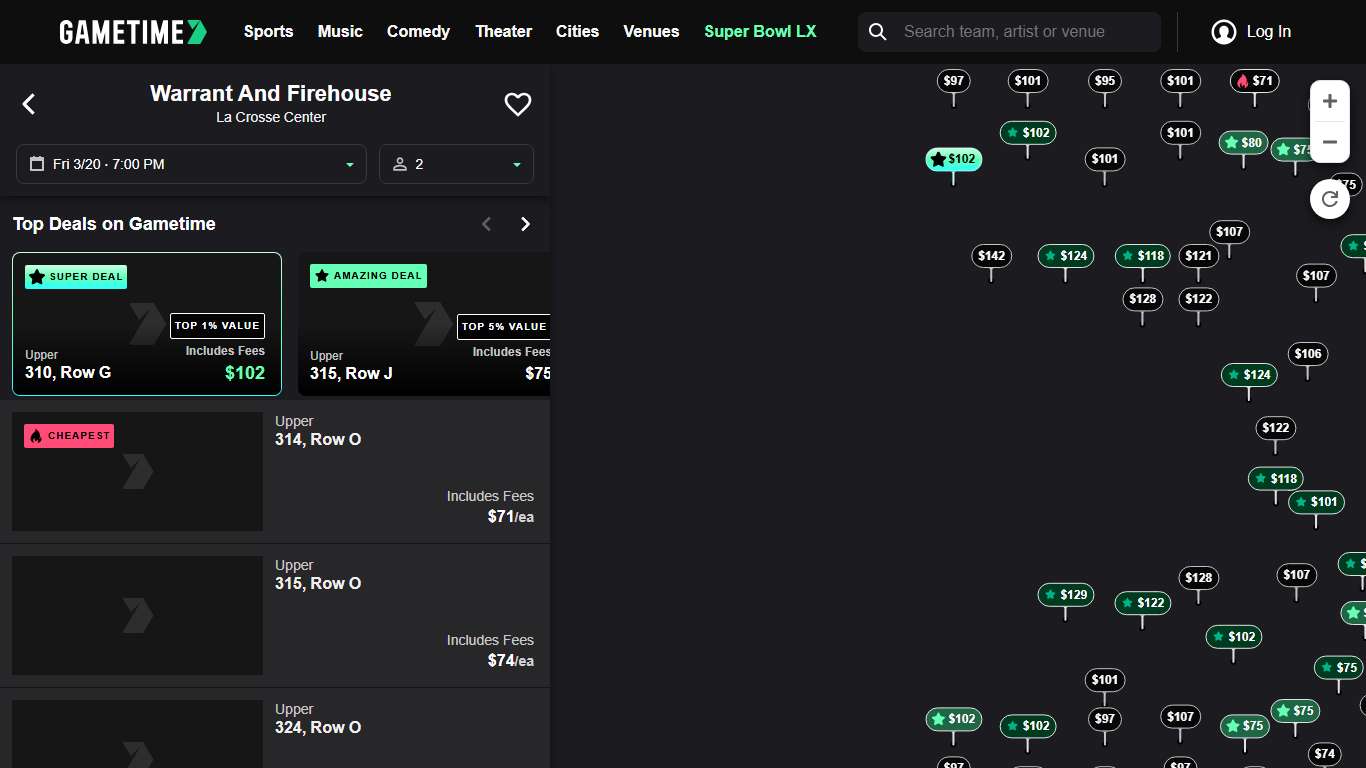 Warrant and Firehouse La Crosse TICKETS Mar 20, 2026 at 7:00 PM @ La Crosse Center Gametime